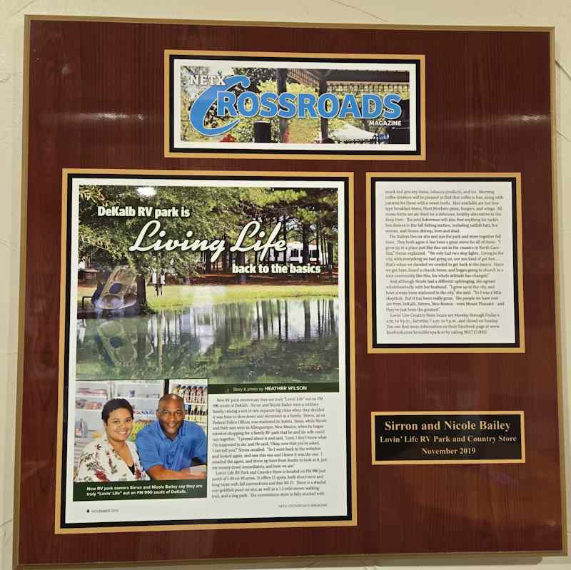 NETX Crossroads Article about Lovin' Life RV Park